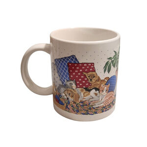 JSNY Ceramic Mug Dogs and‎ Cats Design White 12oz Coffee Cup
